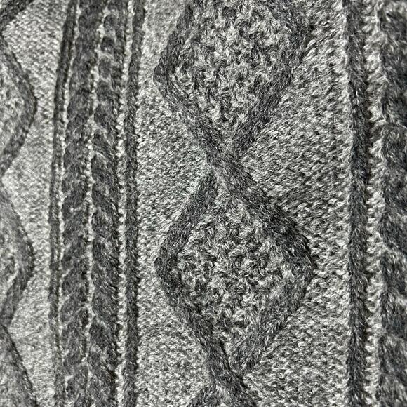 Prada Sweater Vest 50% Wool 50% Alpaca Gray Sz 42 US 6 Cable Knit Bolero Shrug - Picture 5 of 7